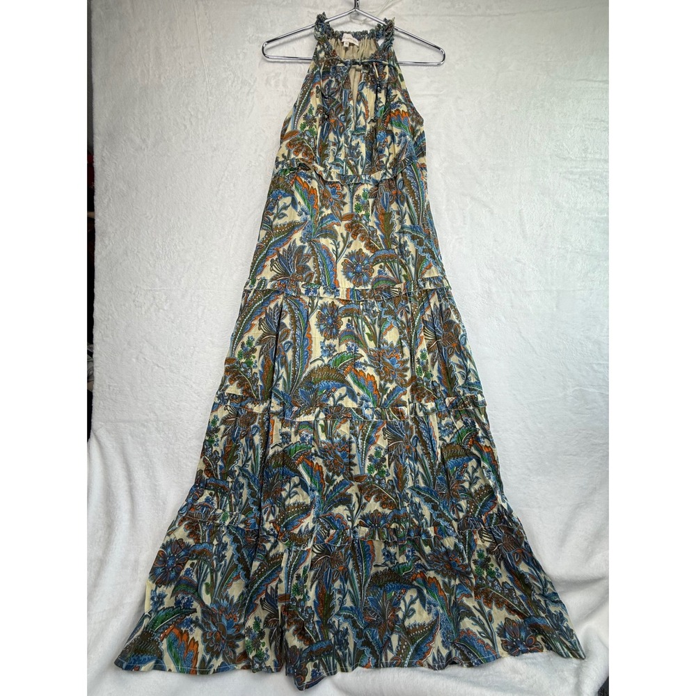 House Of Harlow‎ 1960 Maxi Dress Floral Print Halter Neck Tiered XS